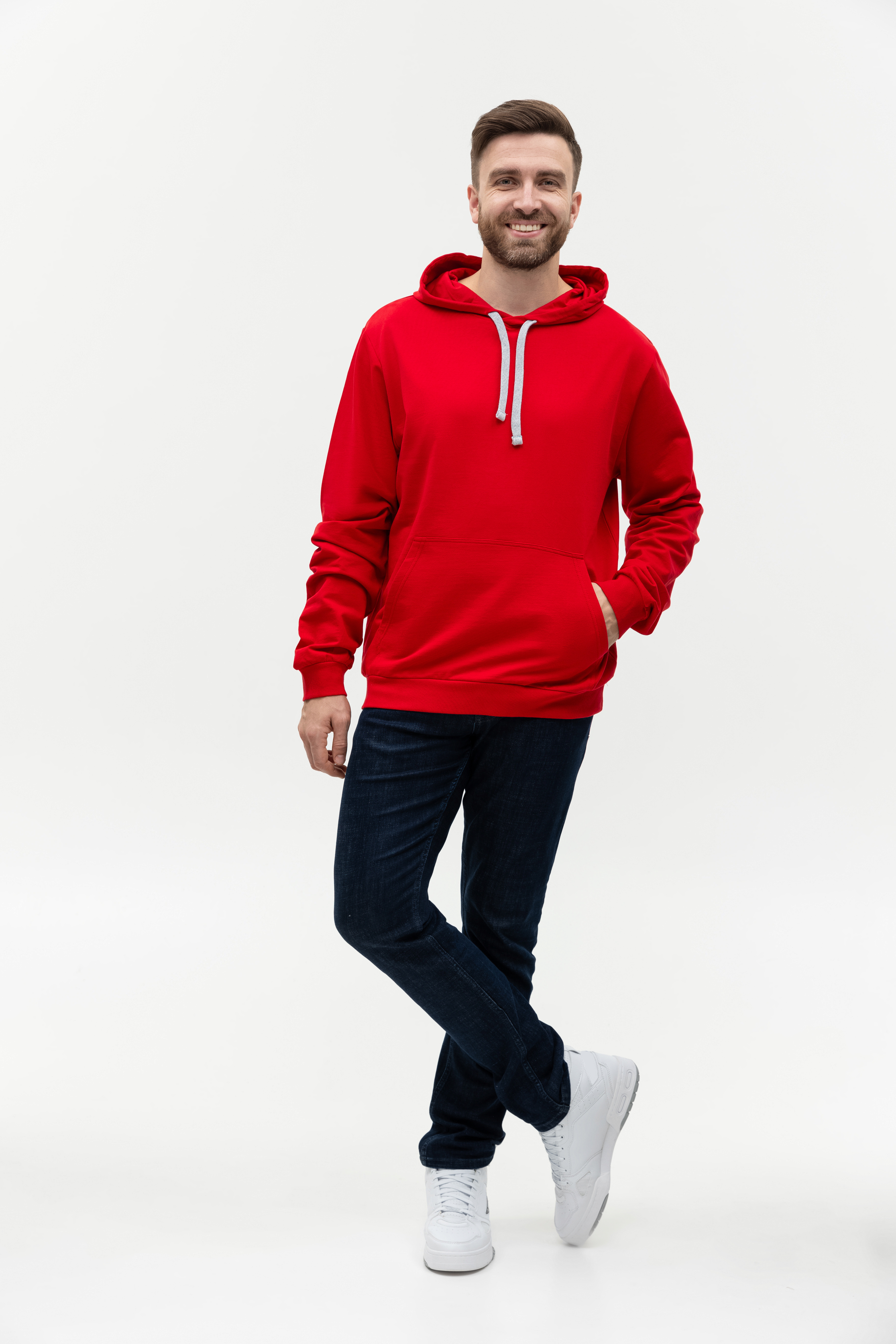Худи унисекс STAN футер без начёса 260, 23, Красный,  (14)  (52/XL)
