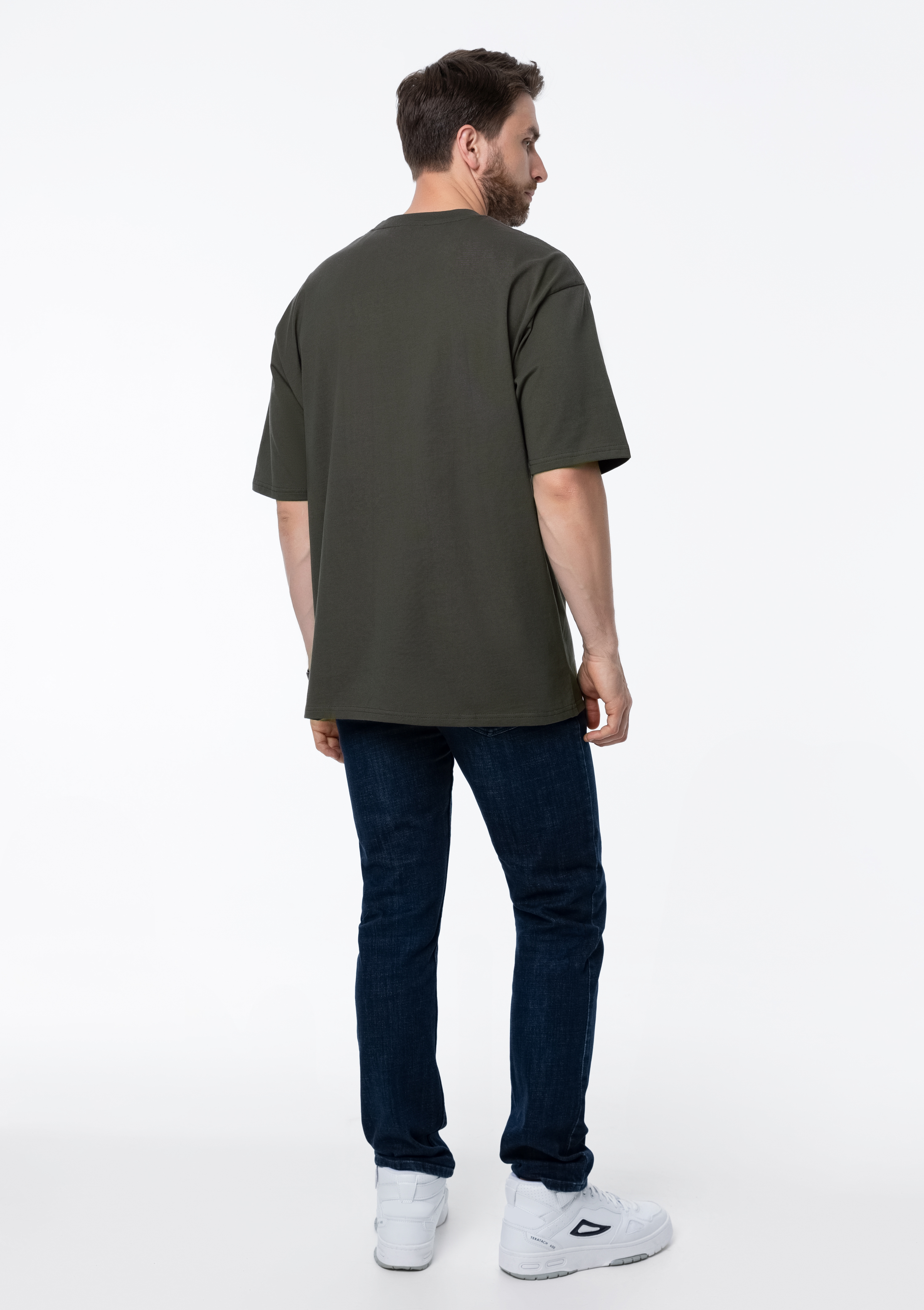 Футболка унисекс оверсайз STAN хлопок 240, 56, Оливковый хаки,  (36)  (52/XL)