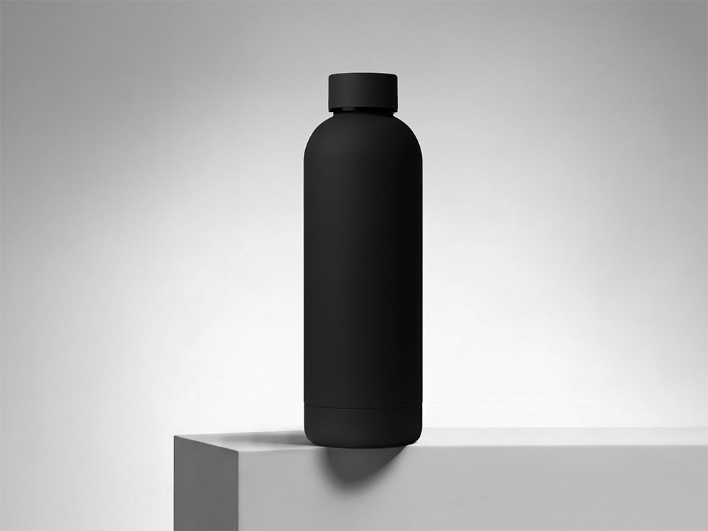 Вакуумная термобутылка с медной изоляцией Cask, soft-touch, тубус, 500 мл с логотипом Waterline | Print Logo