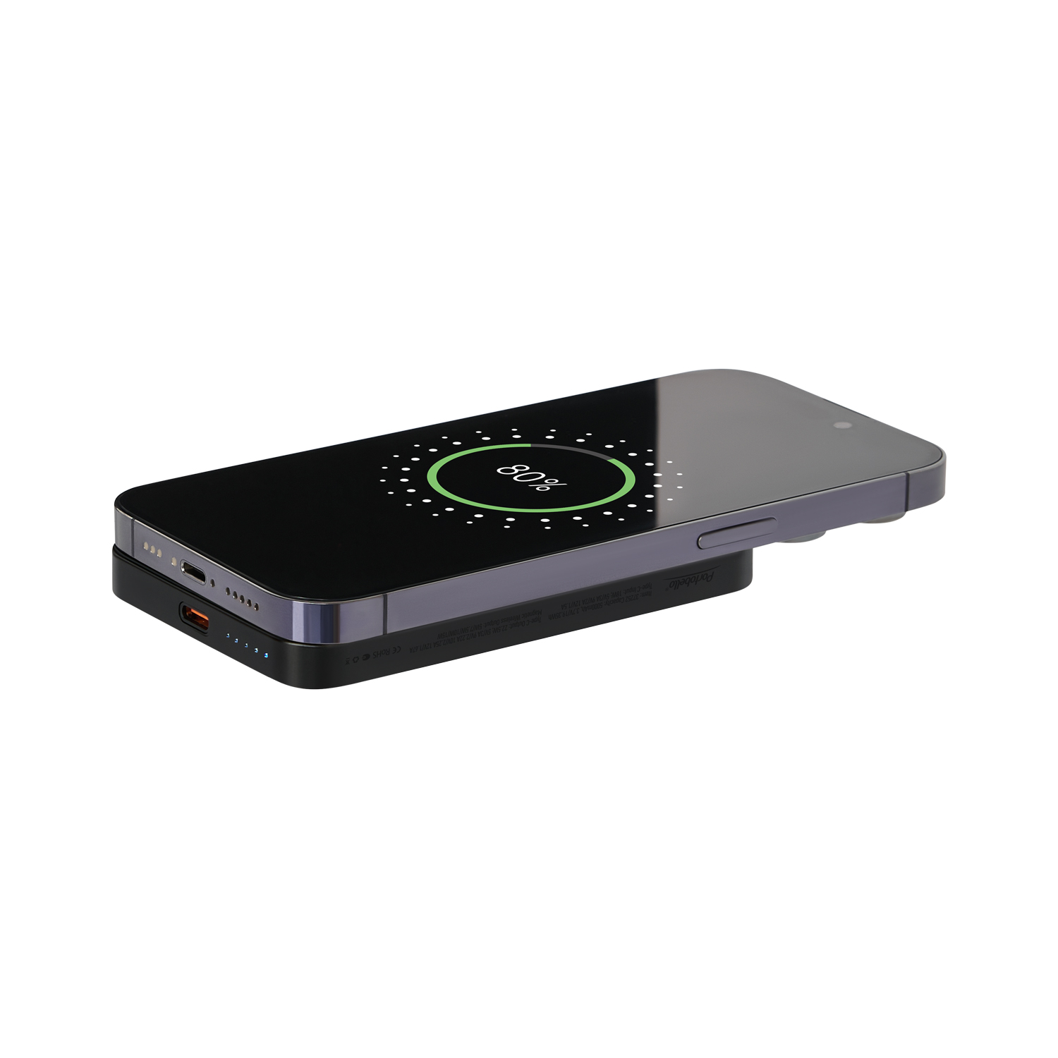 Внешний аккумулятор Artex PD 5000mAh с функцией беспроводной зарядки 15W, черный