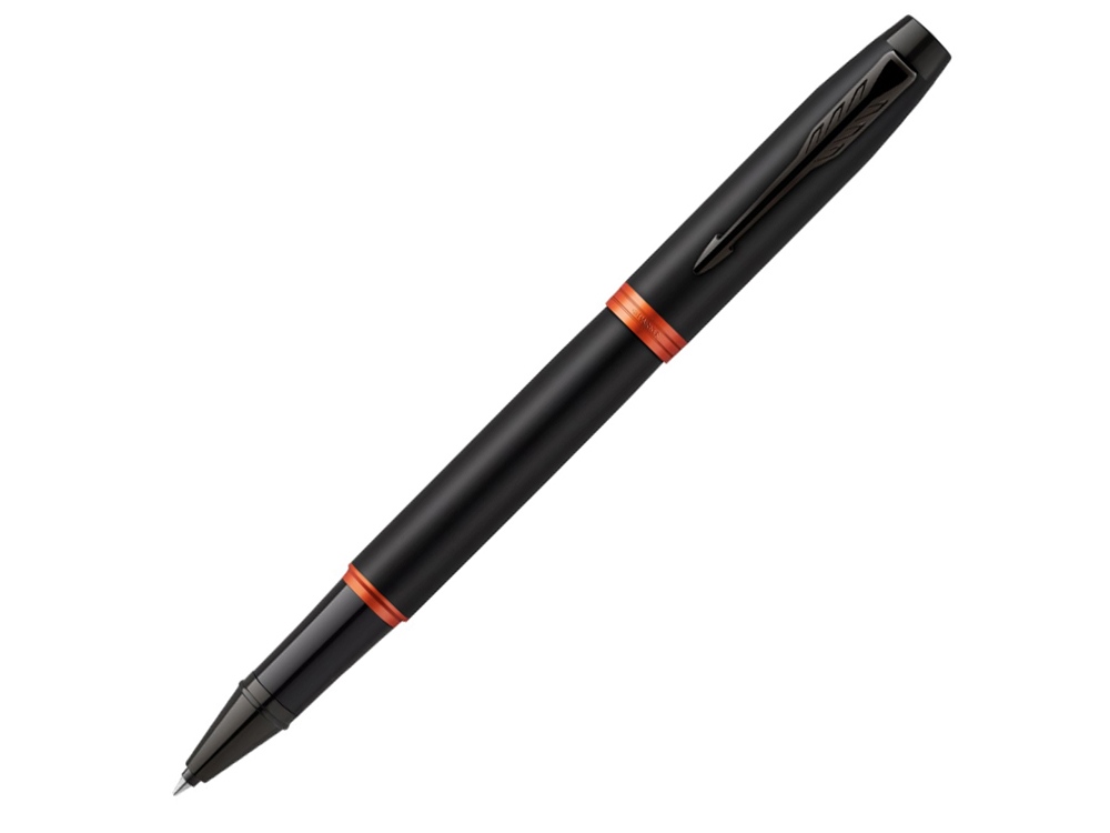 Ручка-роллер Parker IM Vibrant Rings Flame Orange с логотипом Parker | Print Logo