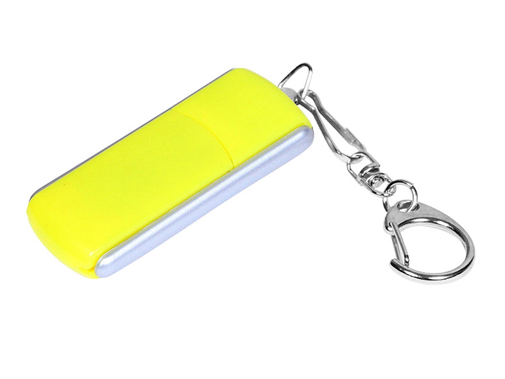 USB 2.0- флешка промо на 16 Гб с прямоугольной формы с выдвижным механизмом с логотипом  | Print Logo