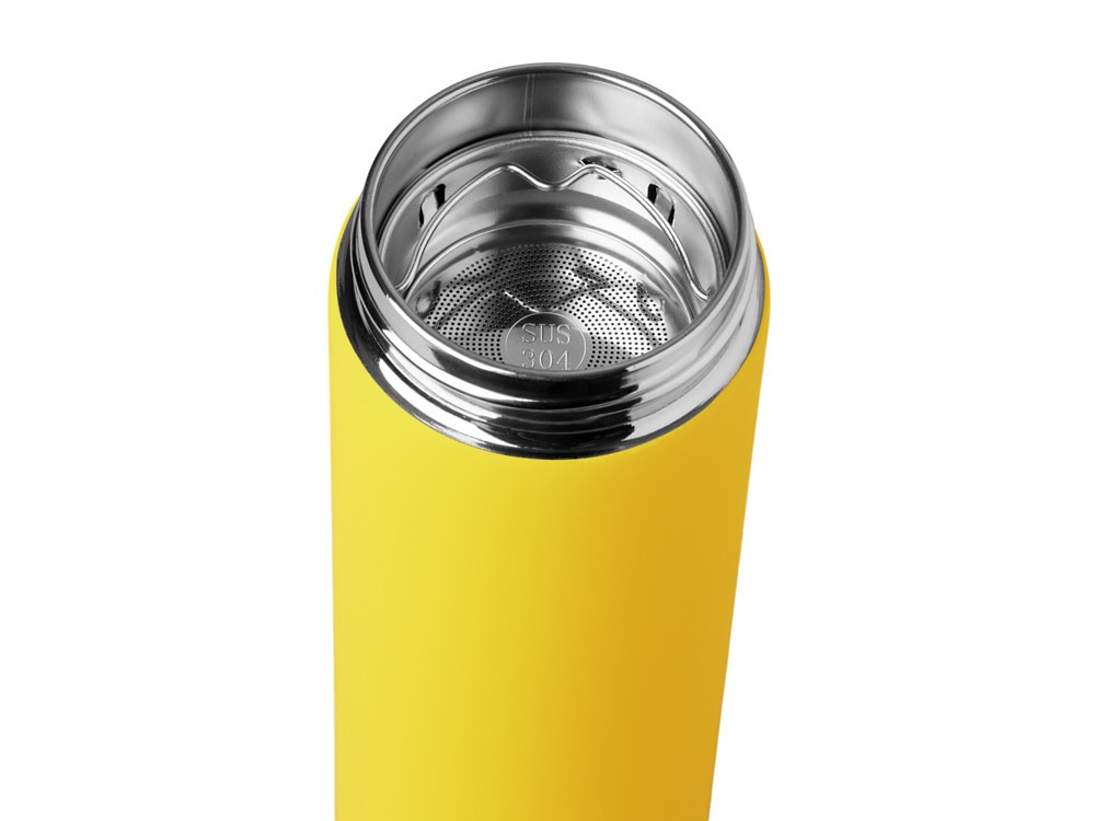 Вакуумный термос Vacuum Flask C1, soft touch, 420мл, желтый
