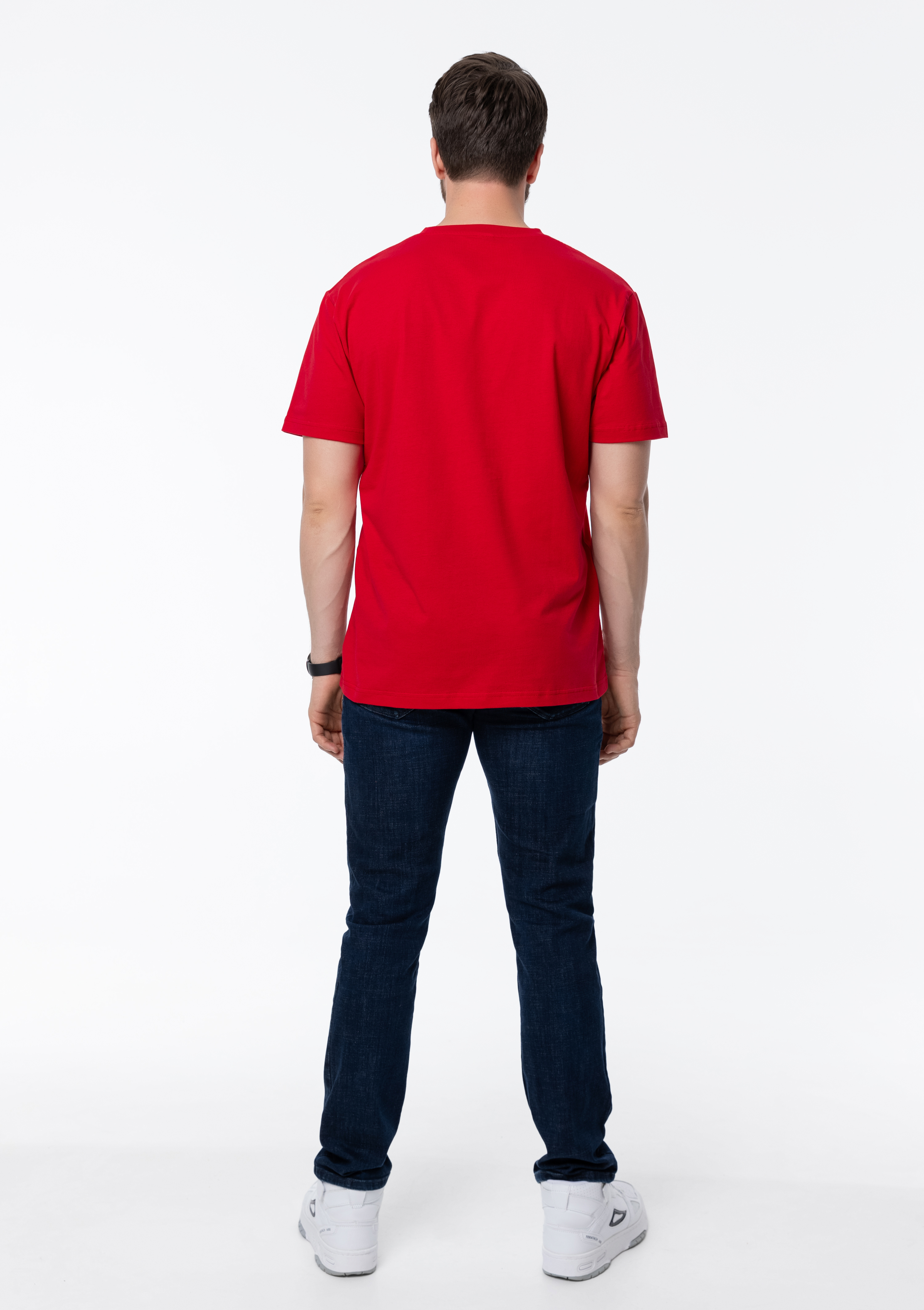 Футболка унисекс STAN, хлопок 150, 51, Красный,  (14)  (54/XXL)