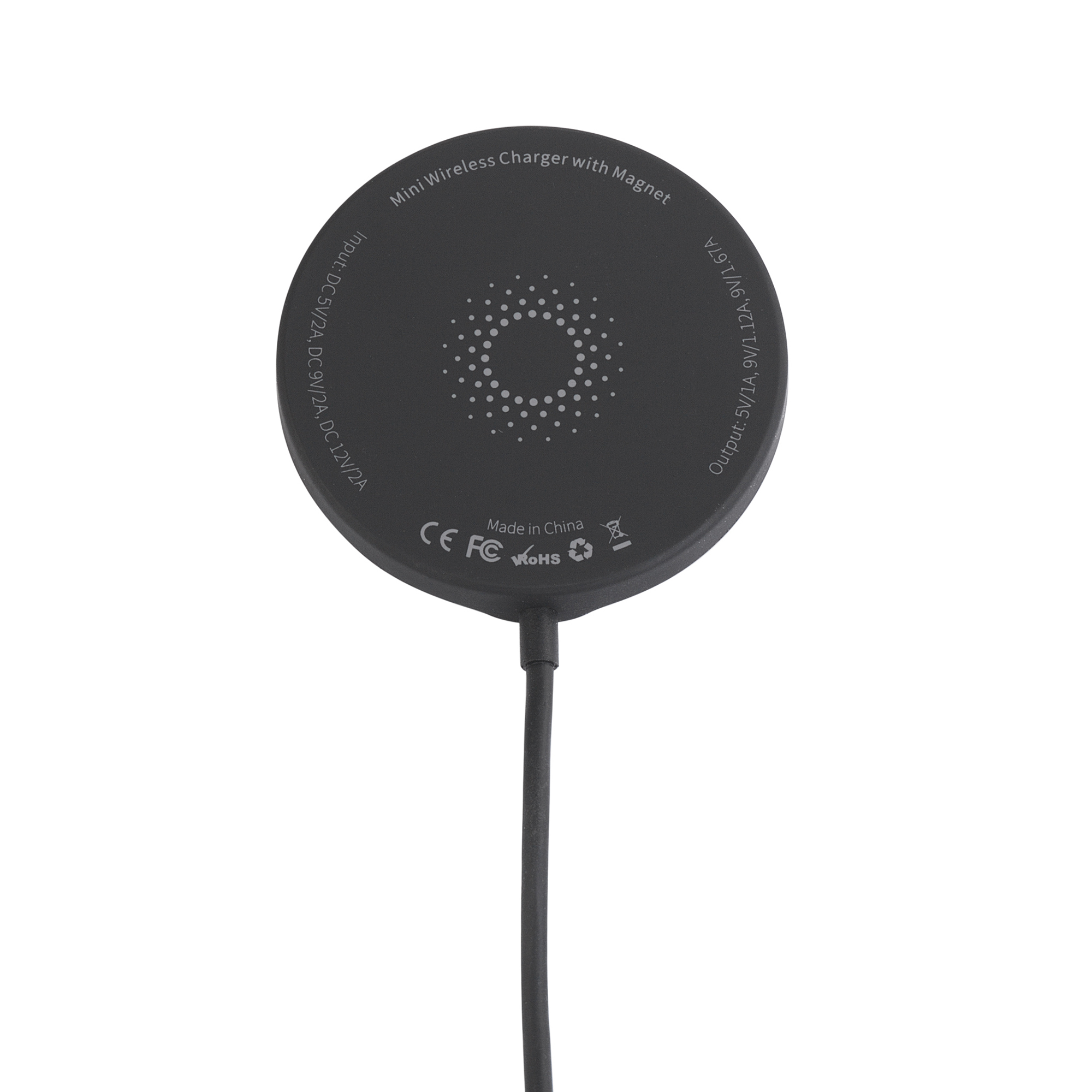 Магнитное беспроводное (15W) зарядное устройство "Magic SOFTTOUCH", покрытие soft touch с логотипом  | Print Logo