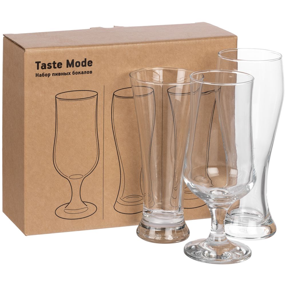 Набор пивных бокалов Taste Mode с логотипом Pasabahce | Print Logo