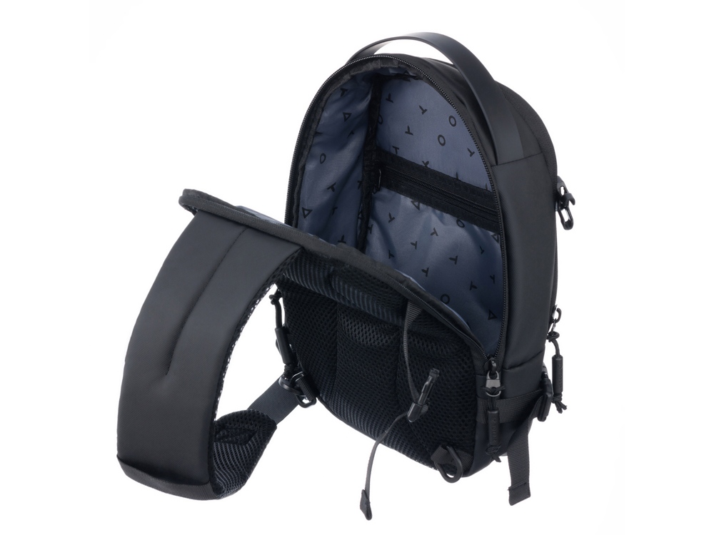 Рюкзак на одно плечо TORBER Xtreme, белый/чёрный, 20 х 8 х 31 см, 5л