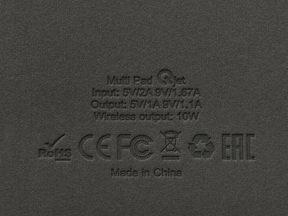 Многофункциональный коврик для мыши Multi Pad с беспроводной зарядкой и LCD экраном, 10 Вт, черный