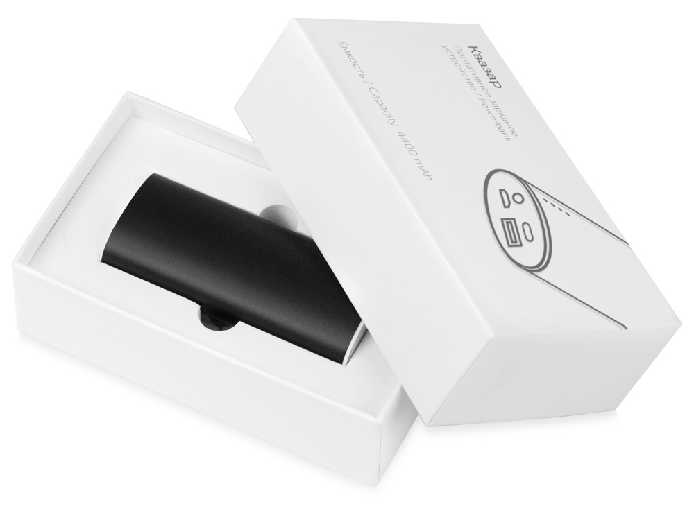 Портативное зарядное устройство Квазар, 4400 mAh, черный