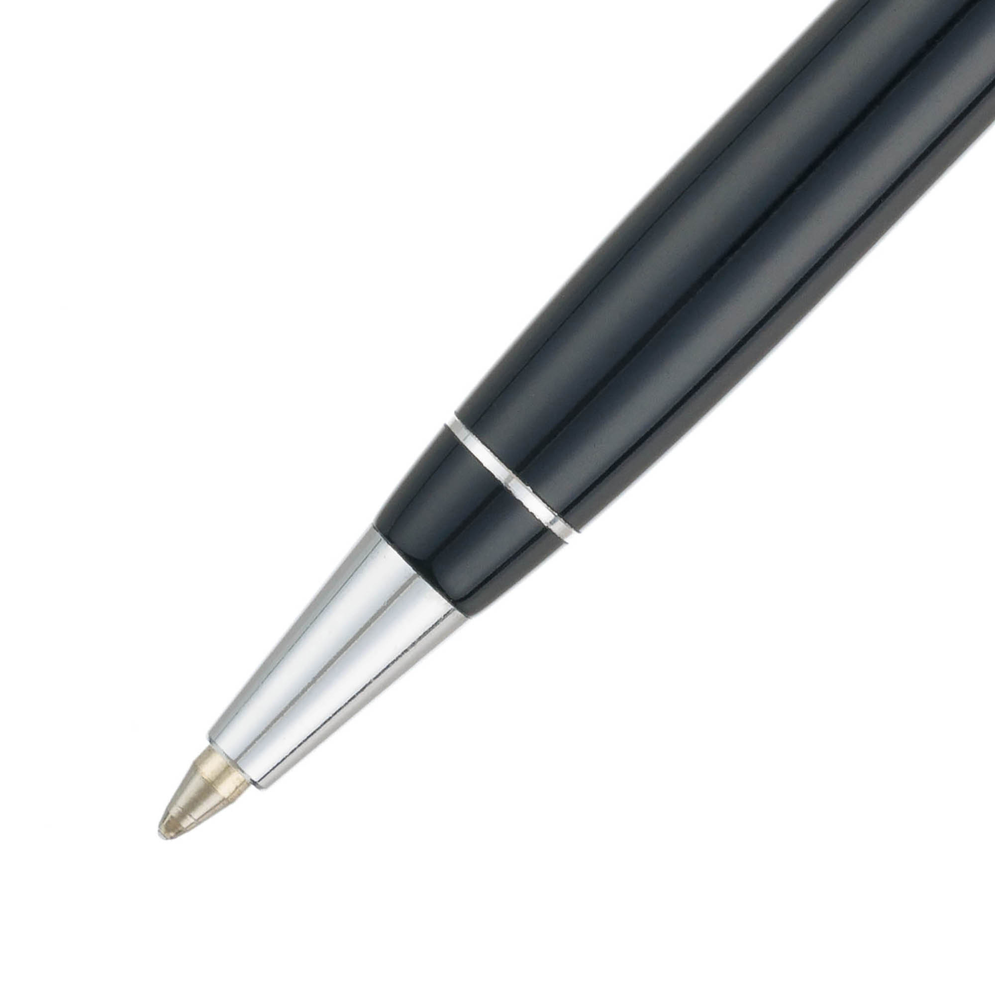 Ручка шариковая Pierre Cardin коллекция ГАММА (GAMME). Корпус - алюминий, лак; колпачок - алюминий, лак. Отделка и детали дизайна - латунь (носик), сталь, хром. Цвет - черный/колпачок черный.