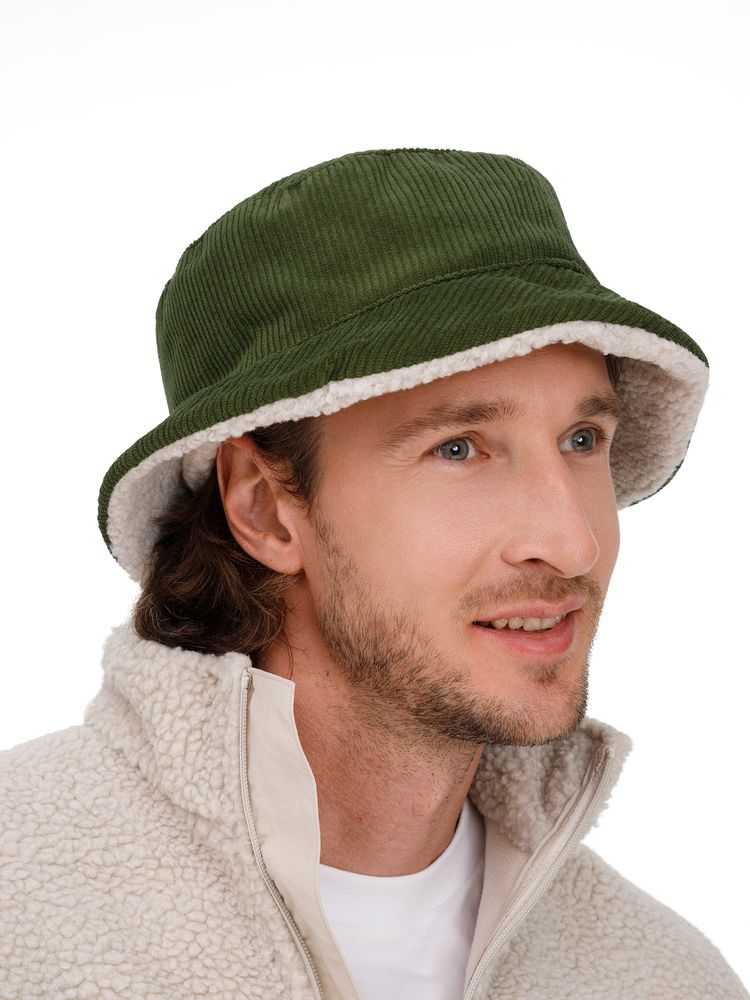 Панама Bucket двусторонняя, хаки с бежевым, размер M/L