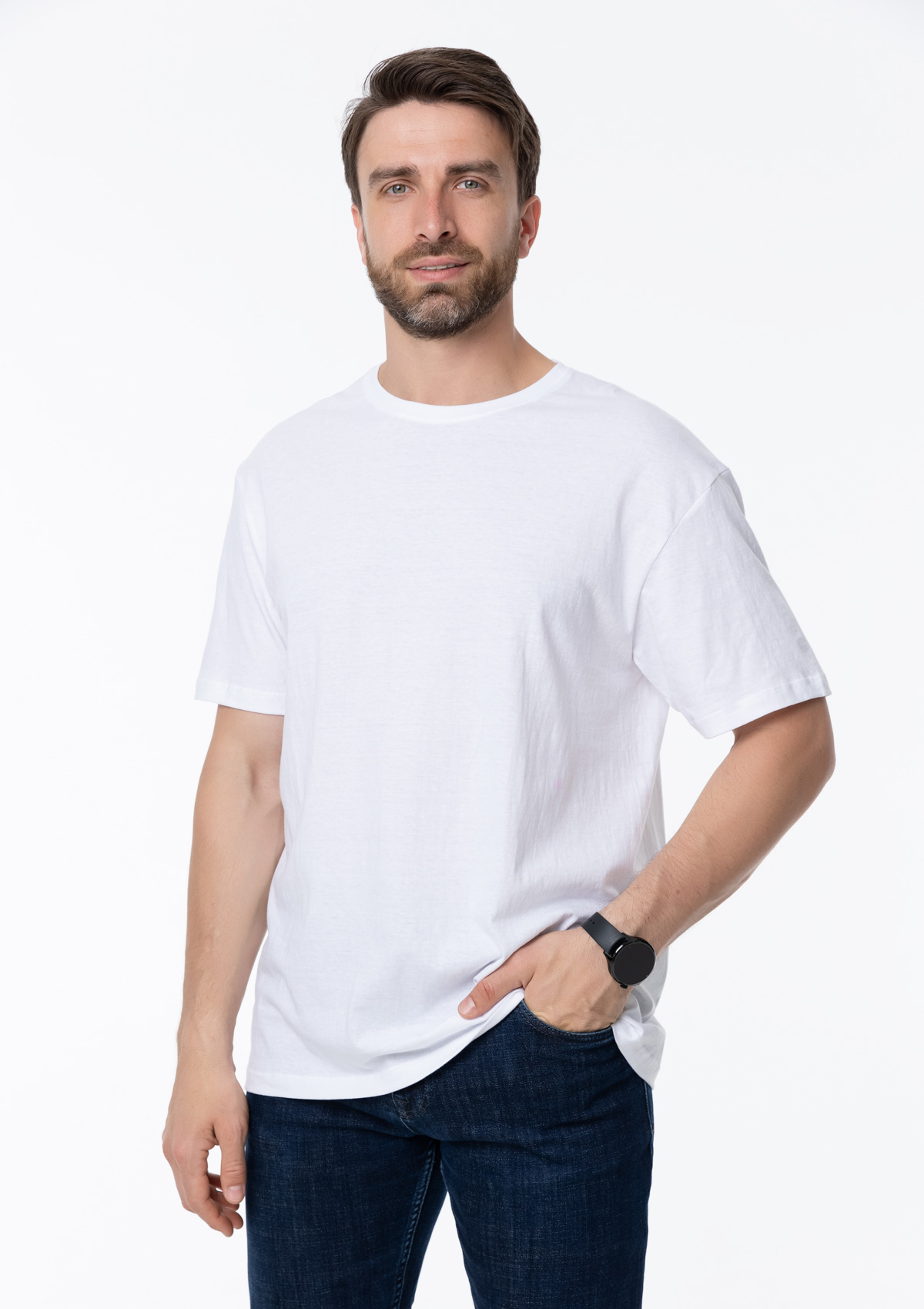 Футболка унисекс без бокового шва STAN хлопок 160, 02, Белый,  (10/1)  (54/XXL)