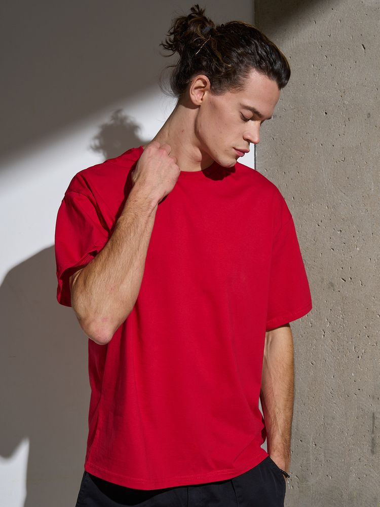 Футболка Oversize Premium, красная, размер XXL