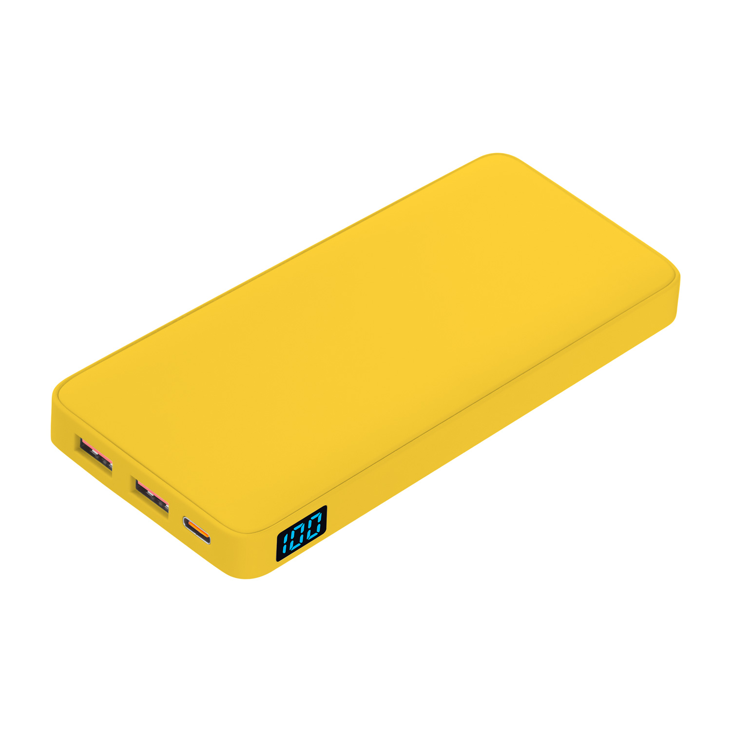 Внешний аккумулятор с подсветкой Анкор Плюс PD (Ancor PD Plus) 10000 mAh, фиолетовый с логотипом Portobello Внешние Аккумуляторы | Print Logo