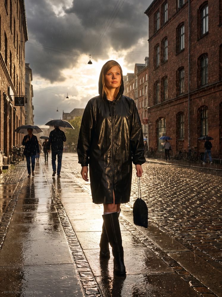 Дождевик Rainman Zip, черный, размер L