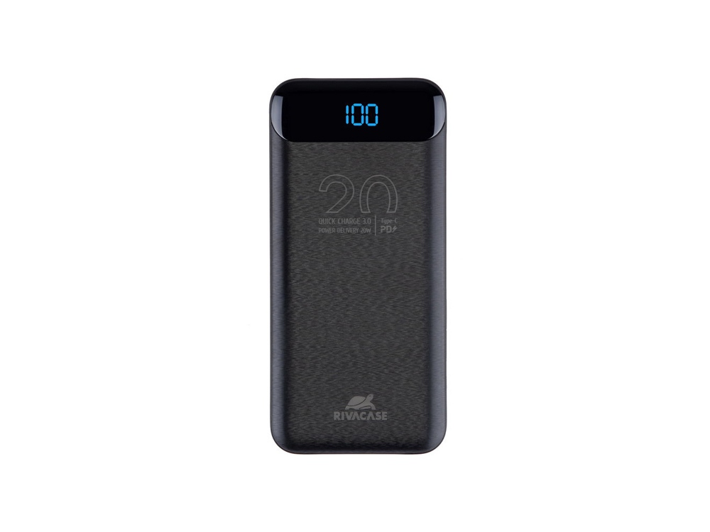 Внешний аккумулятор с дисплеем, 20000 mAh с логотипом RIVACASE | Print Logo