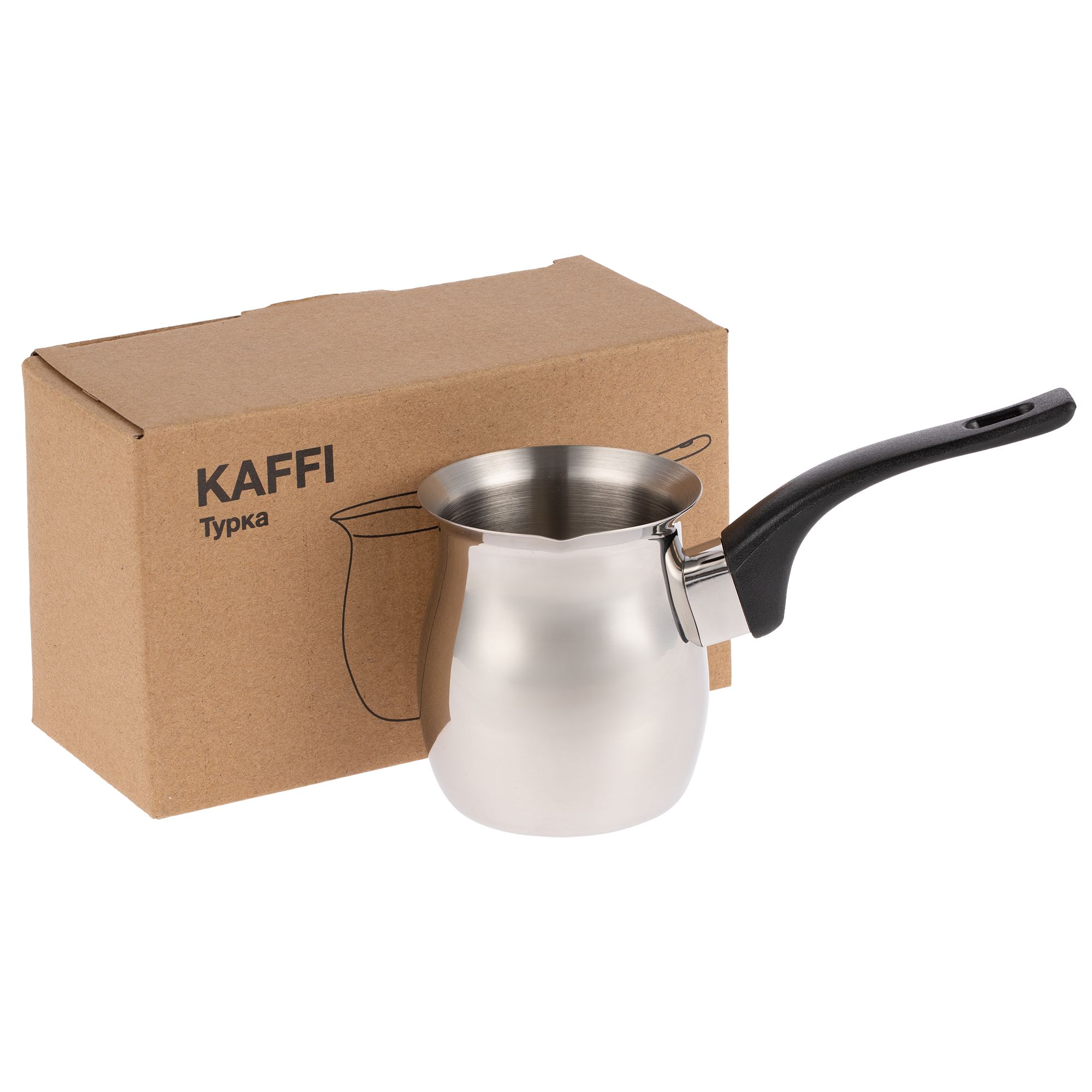 Турка Kaffi, ver.2 — пример нанесения логотипа (Molti) | Print Logo