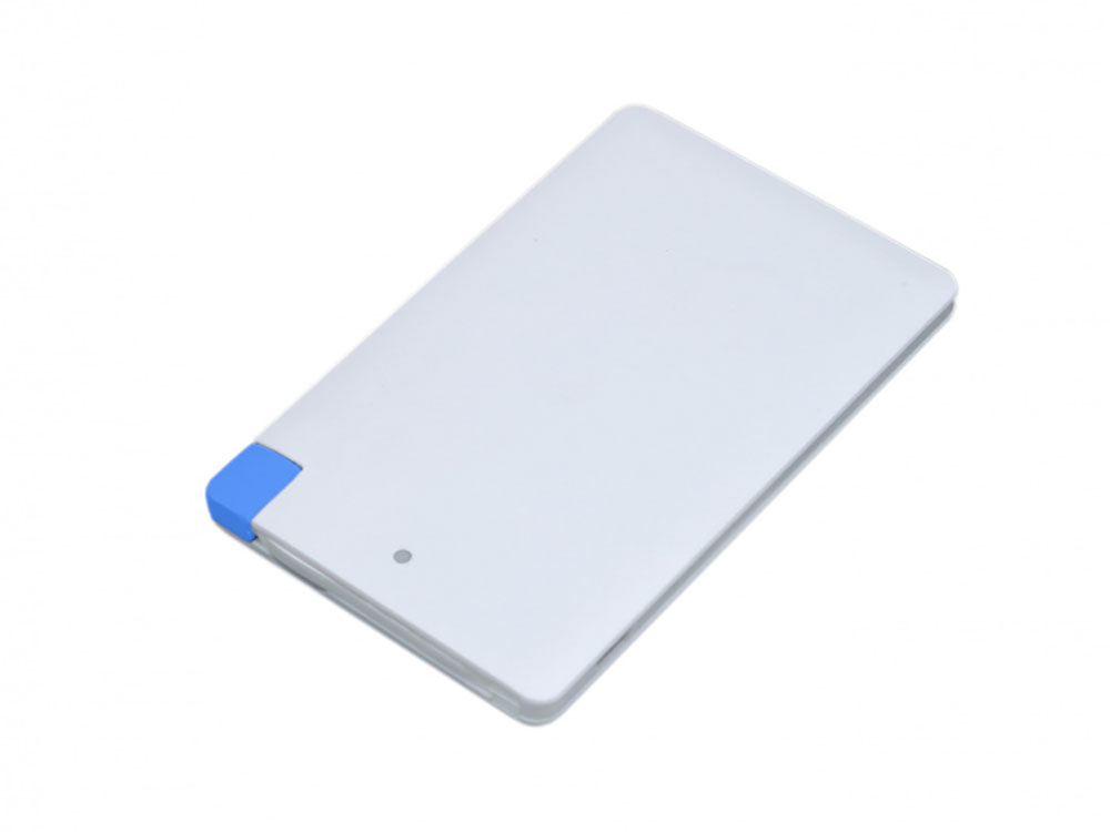 Внешний аккумулятор в форме карты Trunk, 2500 mAh с логотипом  | Print Logo