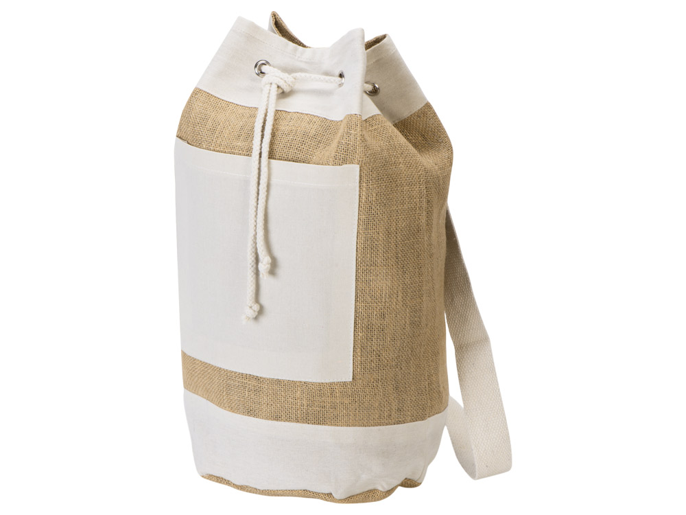 Рюкзак Jute из джута на одной лямке с логотипом  | Print Logo