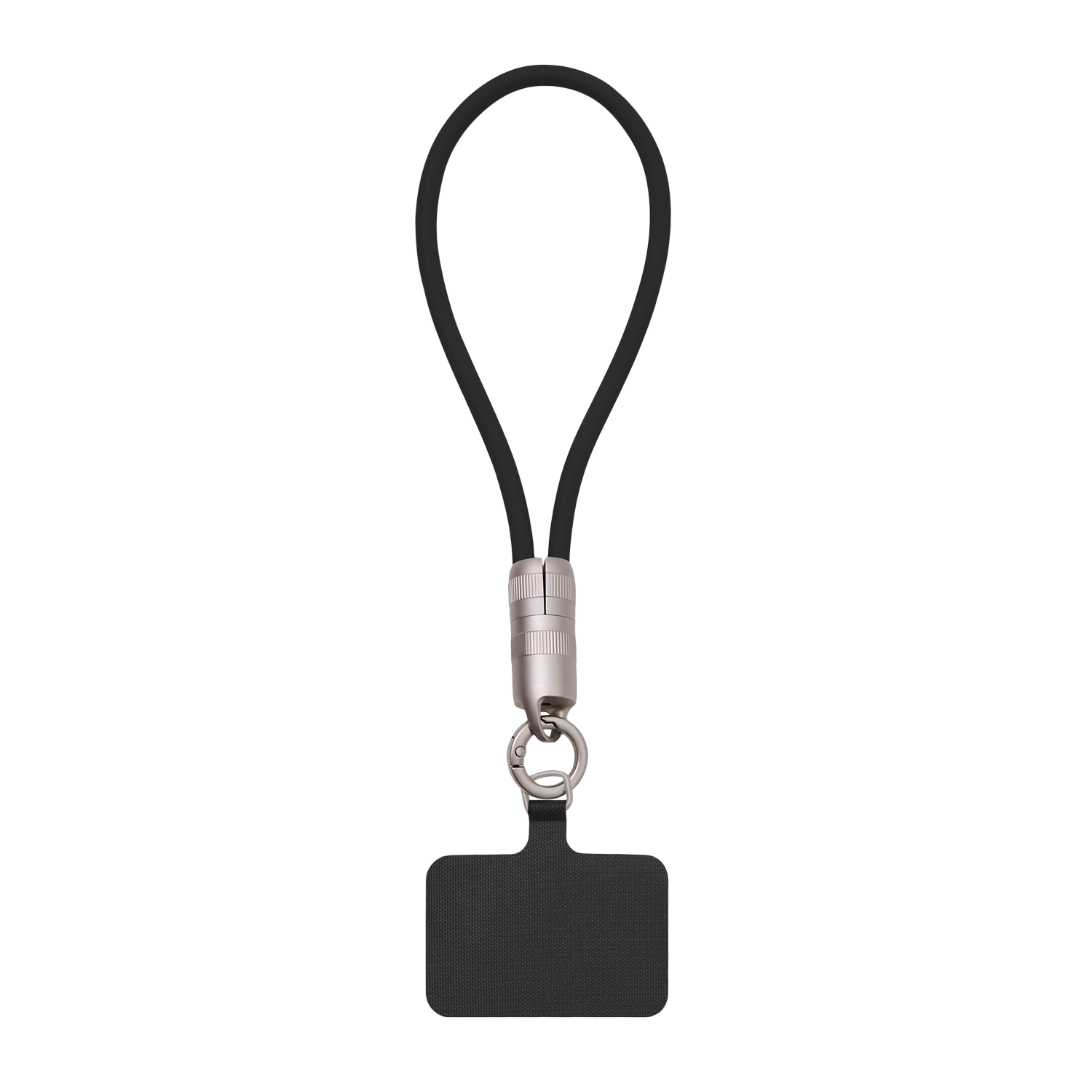 Кабель-ланьярд Корд (Cord), светло-серый с логотипом Portobello Кабели | Print Logo