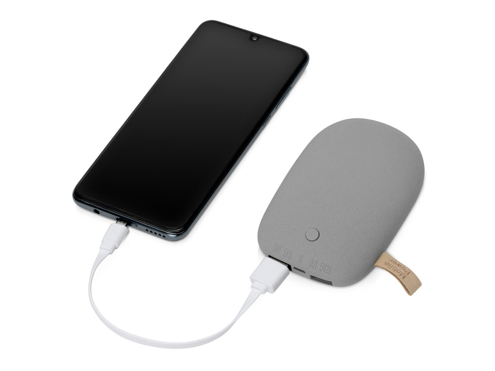 Универсальное зарядное устройство power bank в форме камня. 7800MAH. gray (Р)