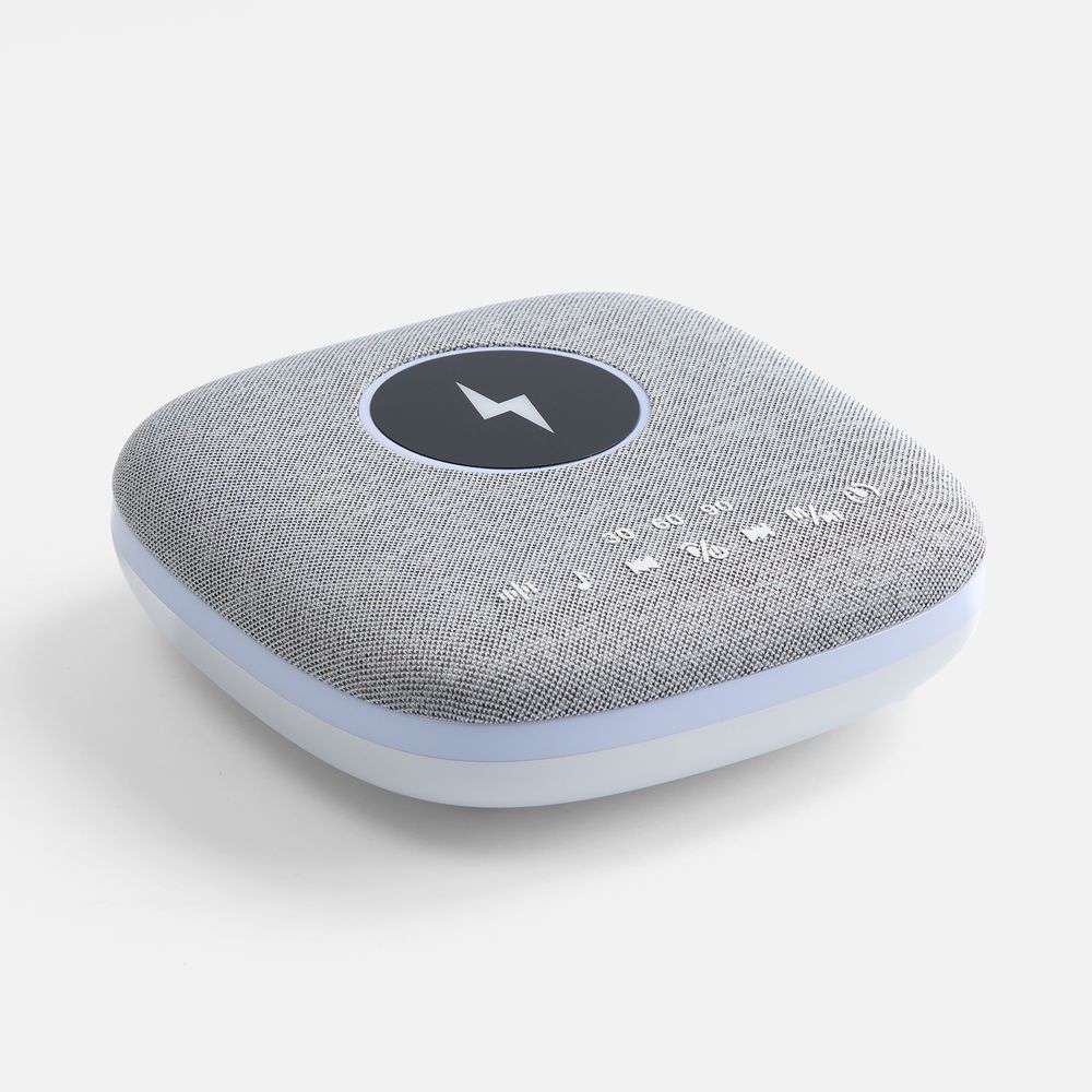 Bluetooth-колонка с беспроводной зарядкой и подсветкой Terrafonic фото на сайте Print Logo.