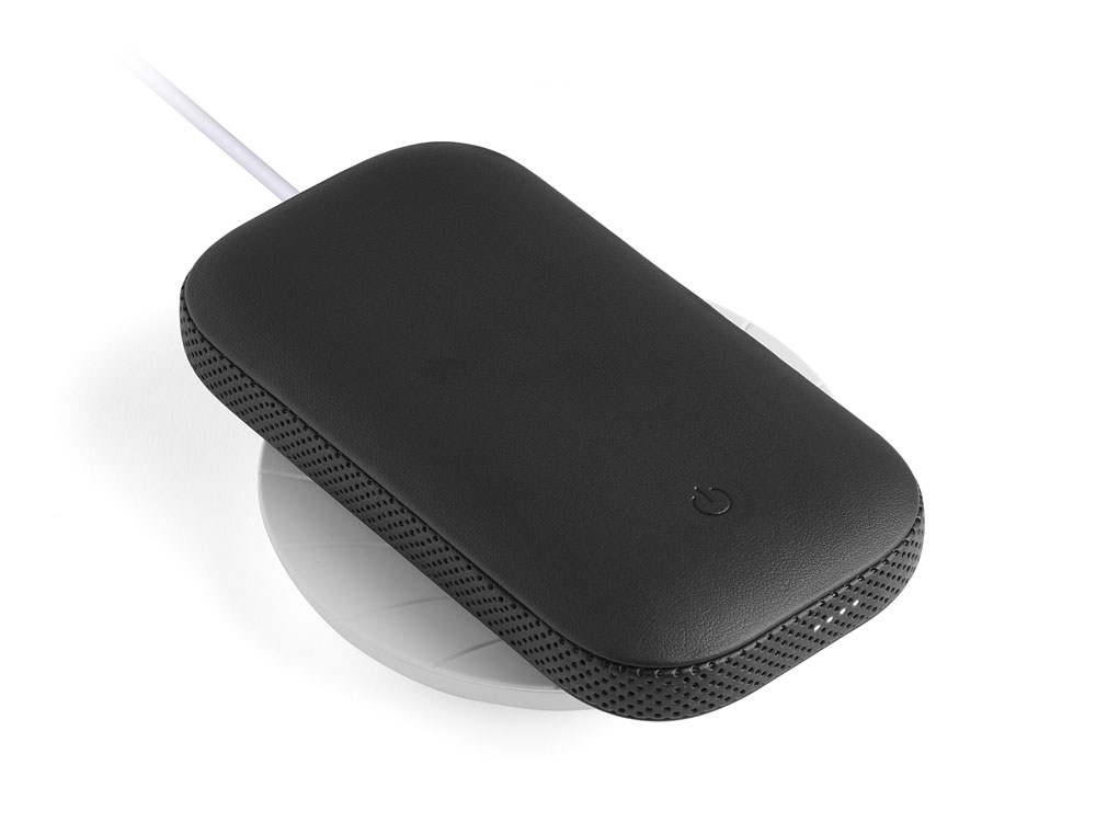 Внешний аккумулятор с беспроводной колонкой Powersound, черный
