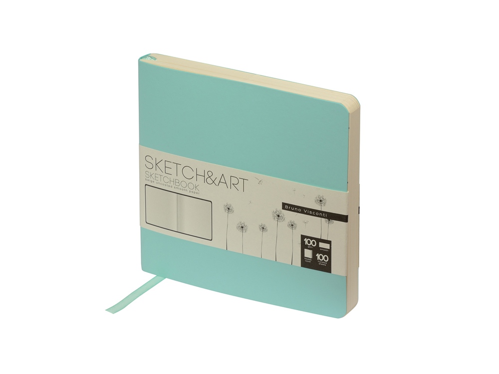 Скетчбук Sketch & Art 100 г/м2, soft-touch с логотипом Bruno Visconti | Print Logo