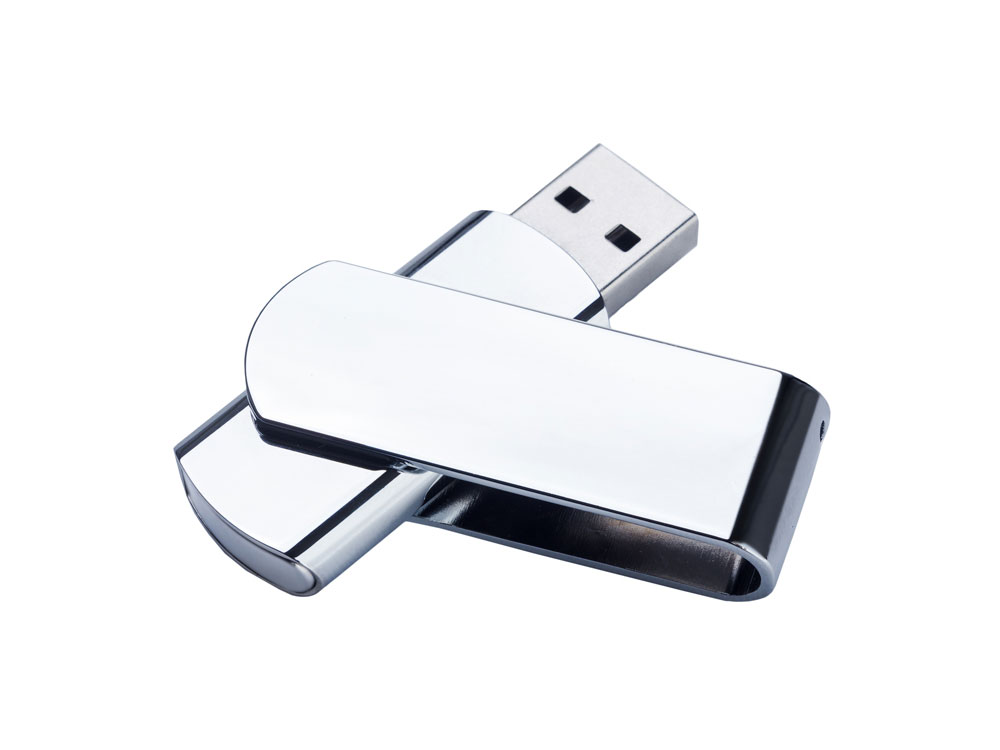USB 2.0- флешка на 64 Гб глянцевая поворотная с логотипом  | Print Logo