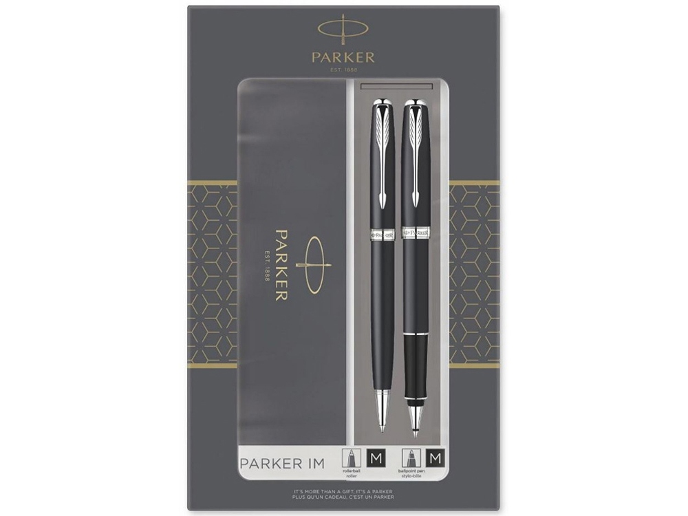 Набор Parker Sonnet: ручка роллер, ручка шариковая с логотипом Parker | Print Logo