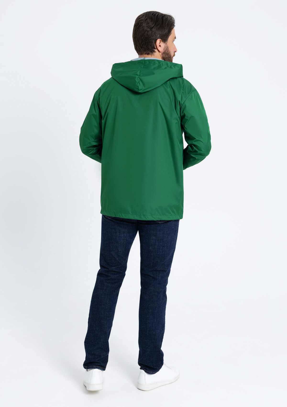 Ветровка унисекс STAN дюспо 210T, 85, 59, Тёмно-зелёный,  (130)  (58/4XL)