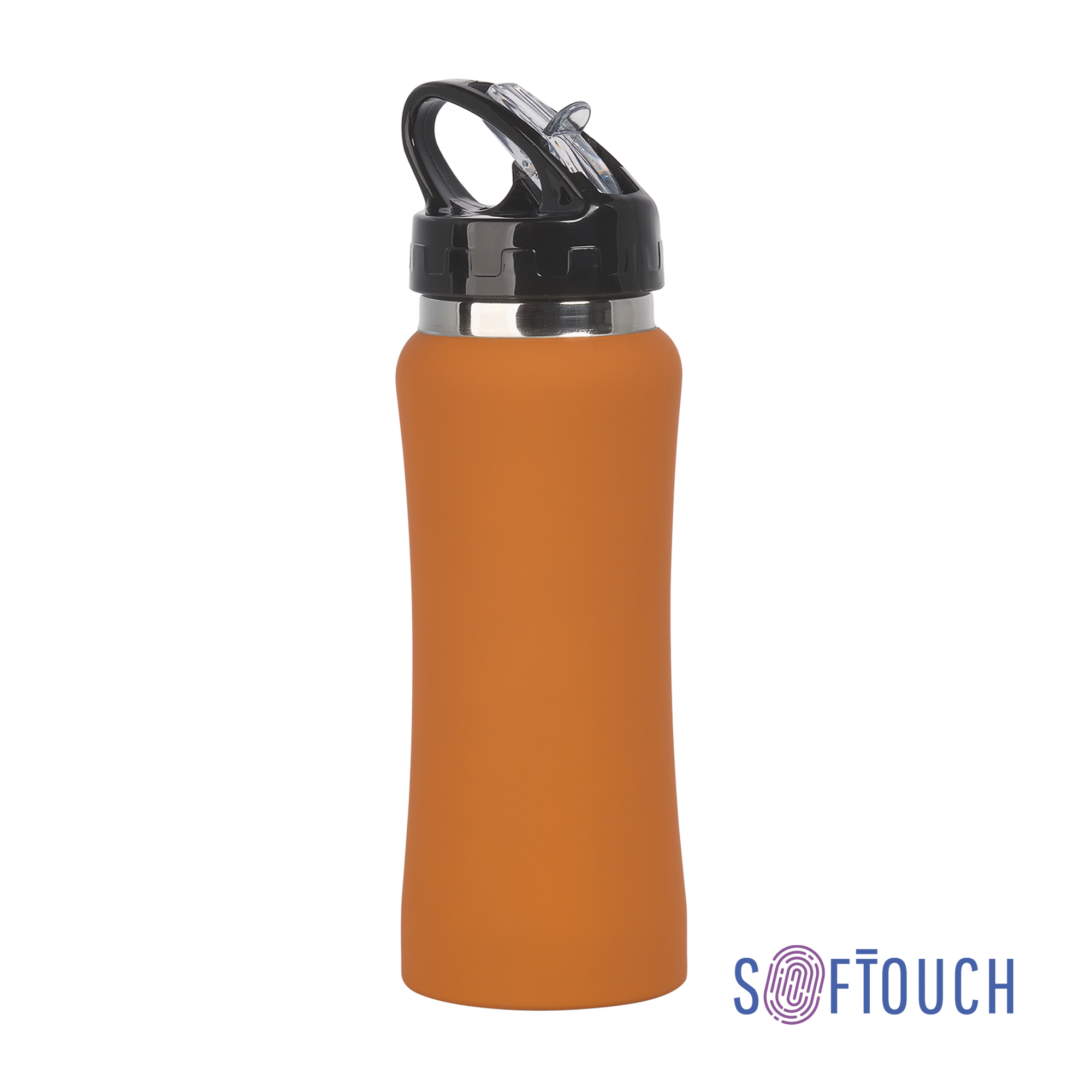 Бутылка для воды "Индиана" 600 мл, покрытие soft touch с логотипом SOFTOUCH | Print Logo