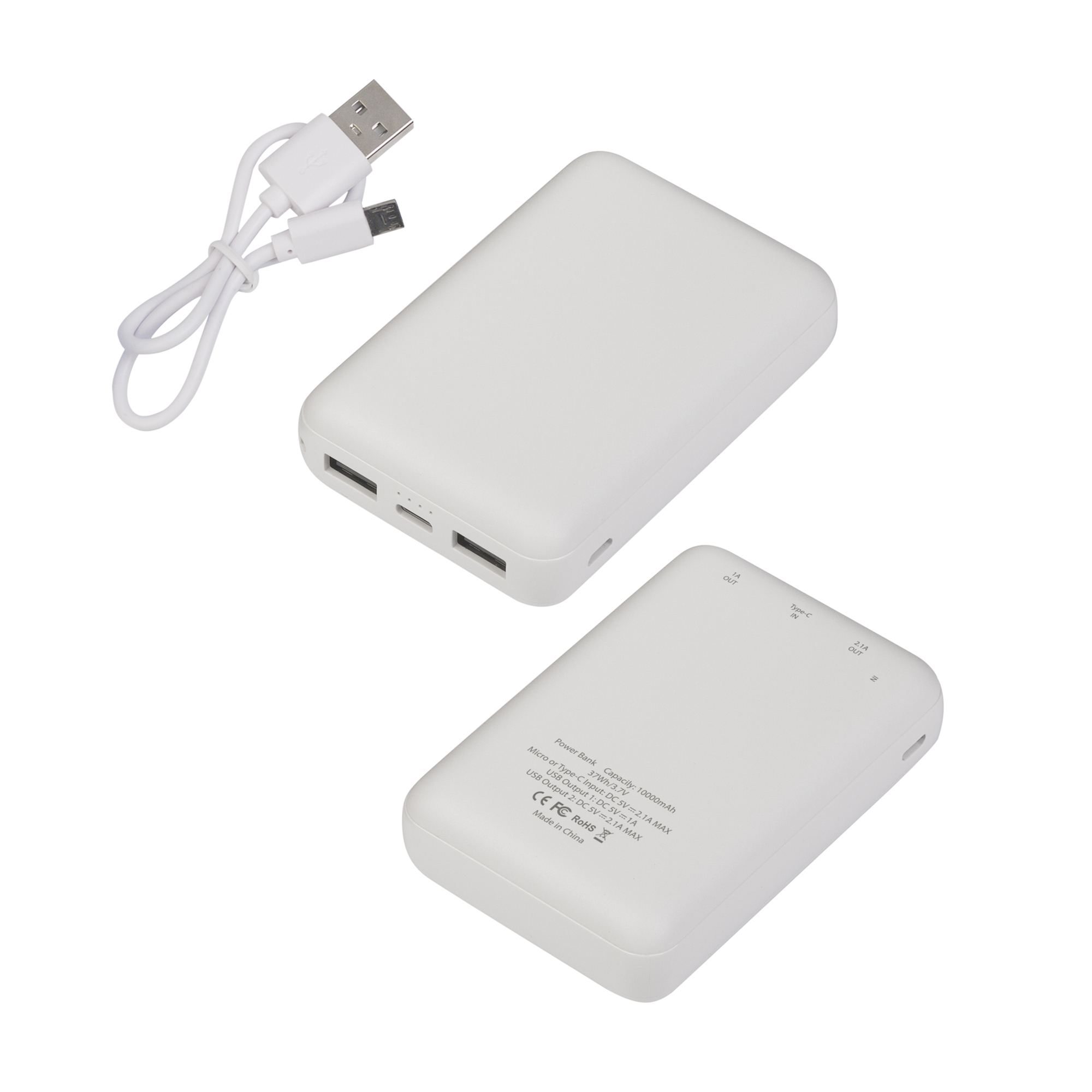 Зарядное устройство "Compact+", 10000 mAh фото на сайте Print Logo.