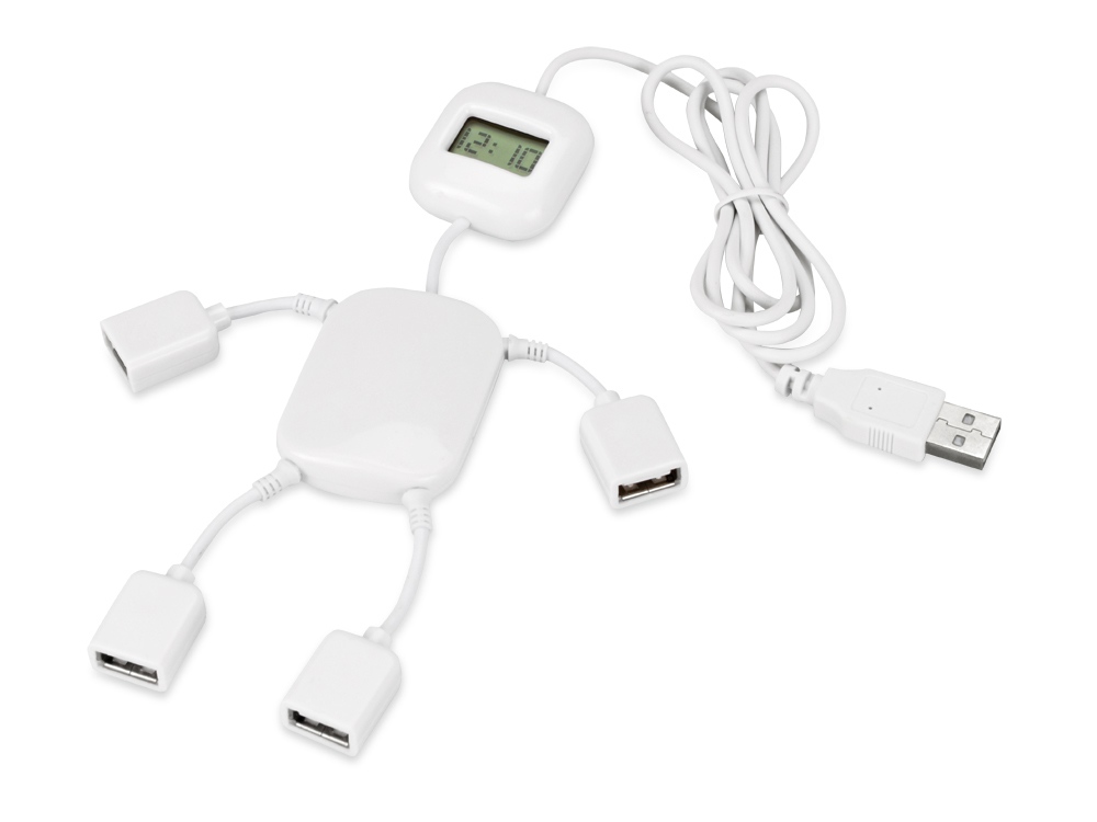 USB Hub 4 порта Человечек с логотипом  | Print Logo