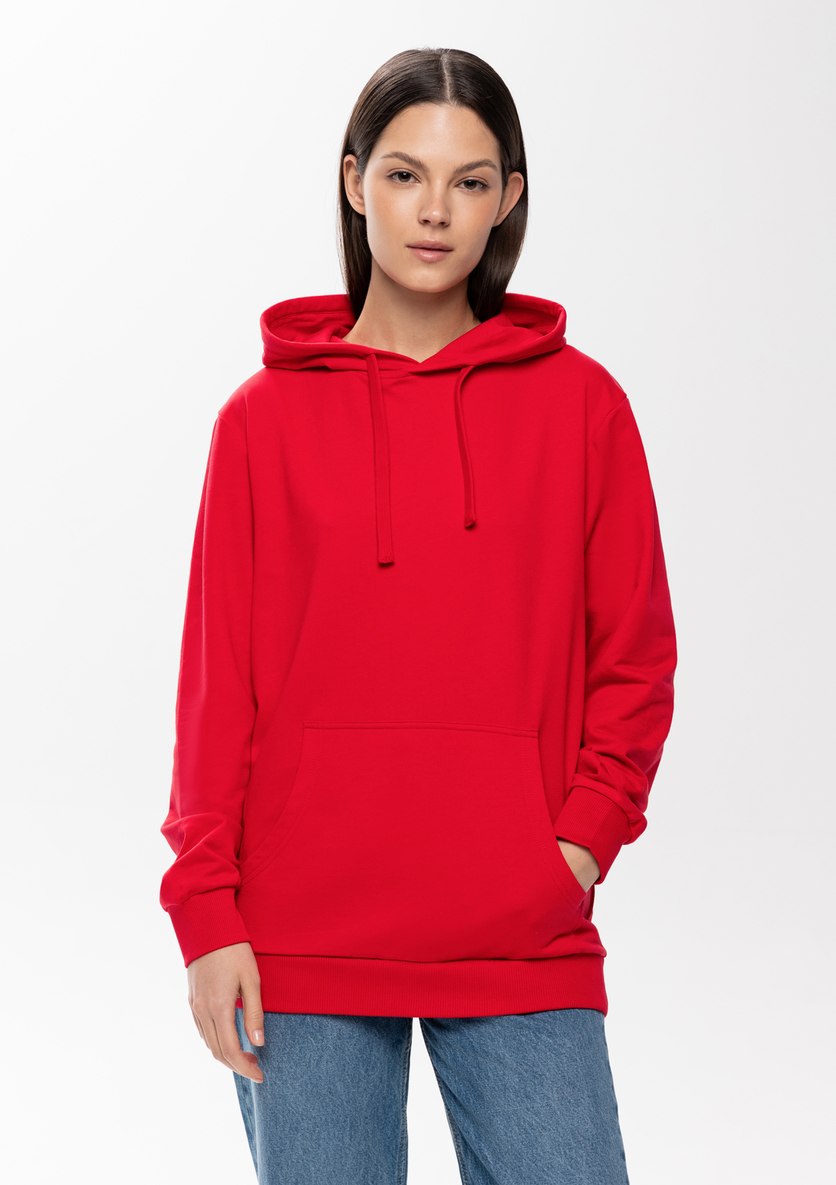 Худи унисекс STAN футер без начёса 260, 23, Красный,  (14)  (52/XL)