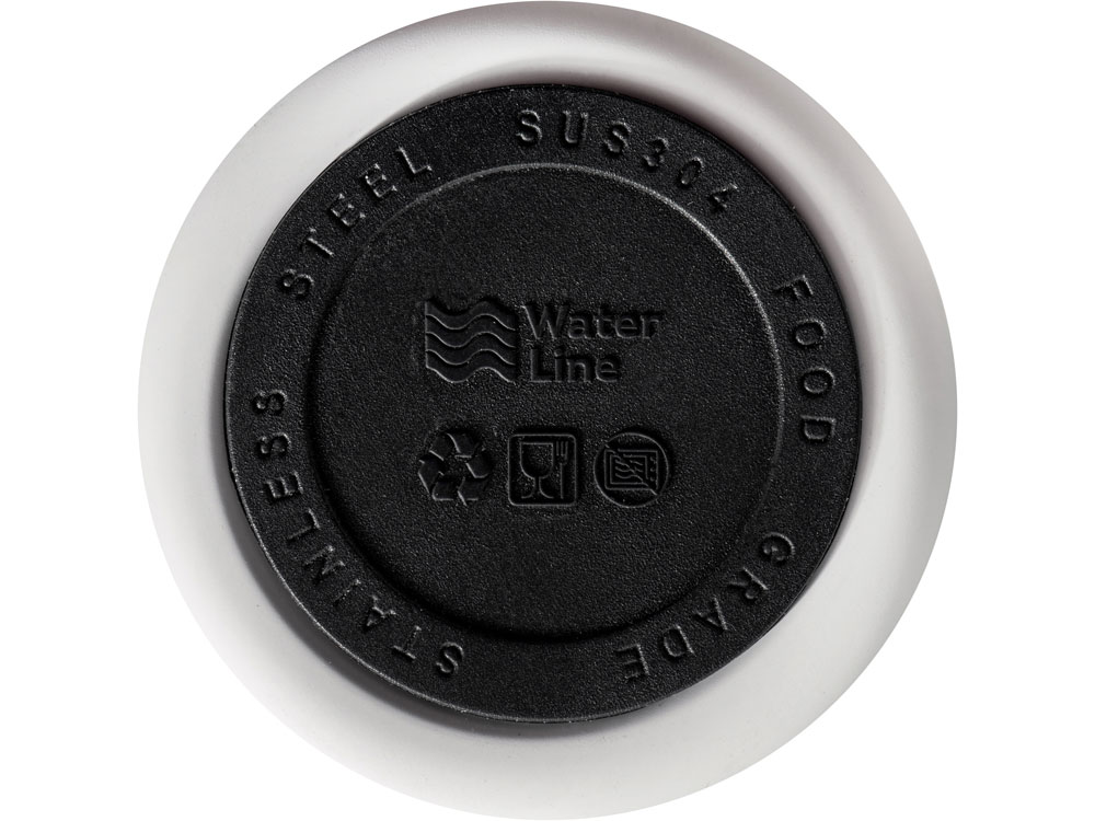 Вакуумная термокружка Waterline c кнопкой Guard, 400 мл, белый (P)