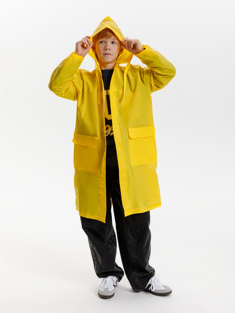 Дождевик детский RainDrop Kids, желтый, 8 лет (рост 118-128)