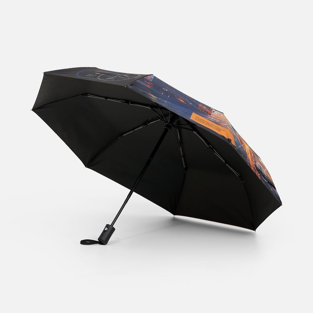 Зонт складной Monsoon с полной запечаткой снаружи на заказ фото на сайте Print Logo.