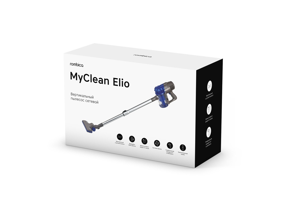 Вертикальный пылесос MyClean Elio, съемный пылесборник, 800 Вт