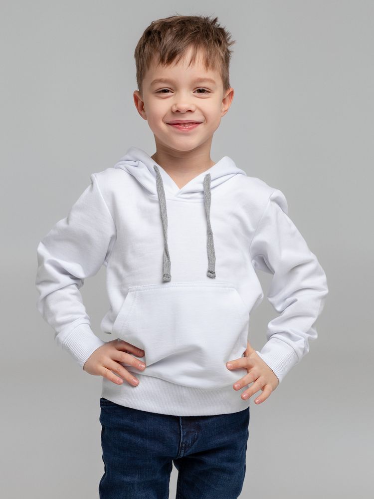 Толстовка с капюшоном детская Kirenga Kids, белая, 6 лет