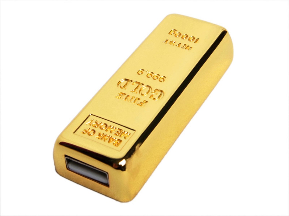 USB-флешка на 64 ГБ в виде слитка золота, золотой