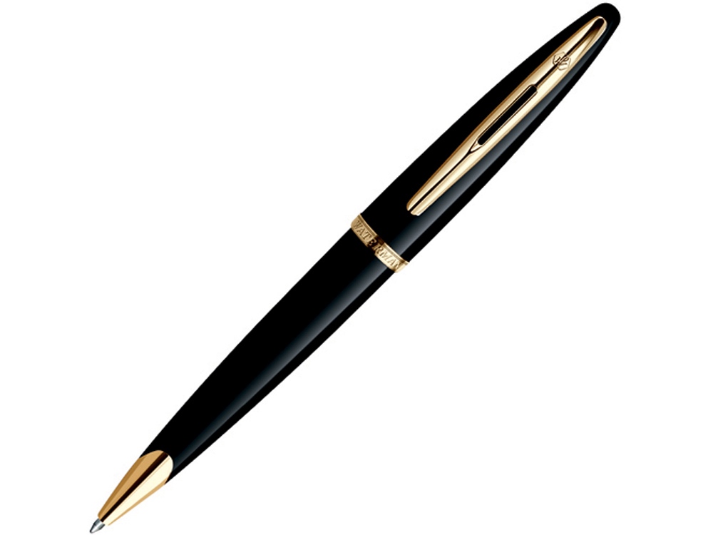 Ручка шариковая Carene Black GT M с логотипом Waterman | Print Logo
