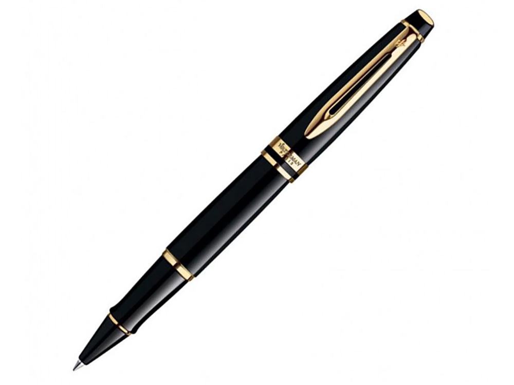 Ручка роллер  Expert 3 Black Laque GT F с логотипом Waterman | Print Logo