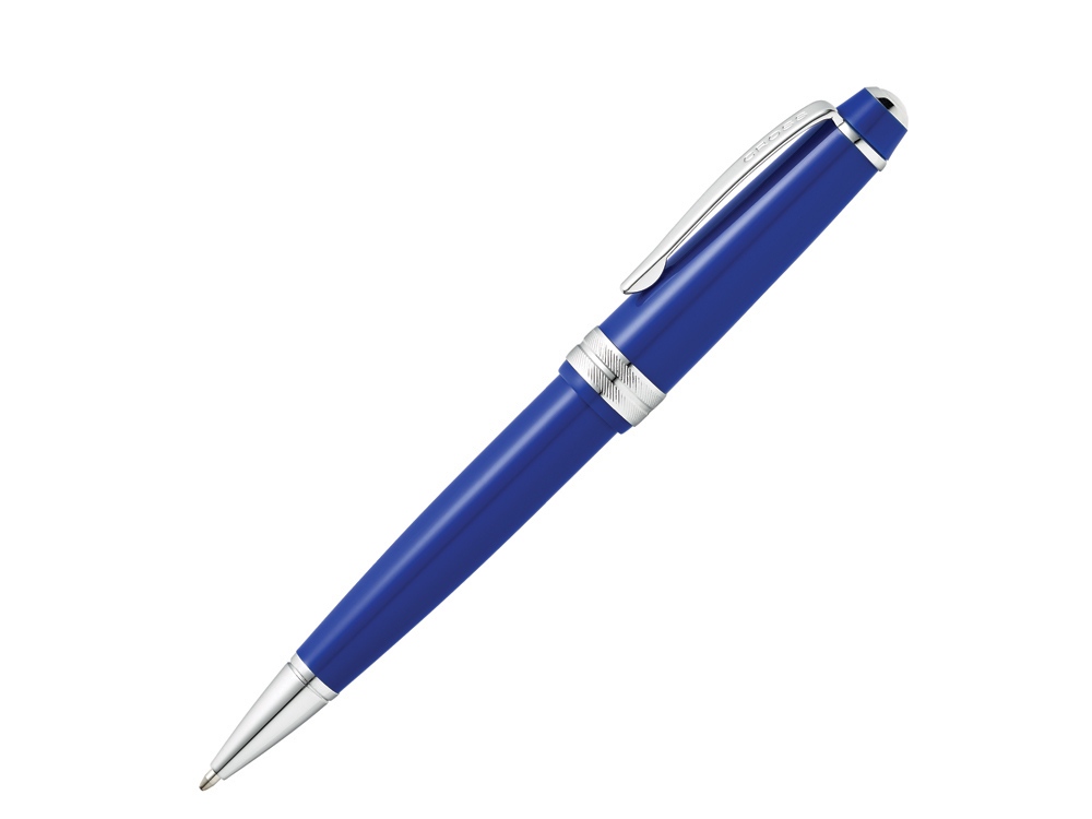 Ручка пластиковая шариковая Bailey Light Blue с логотипом Cross | Print Logo