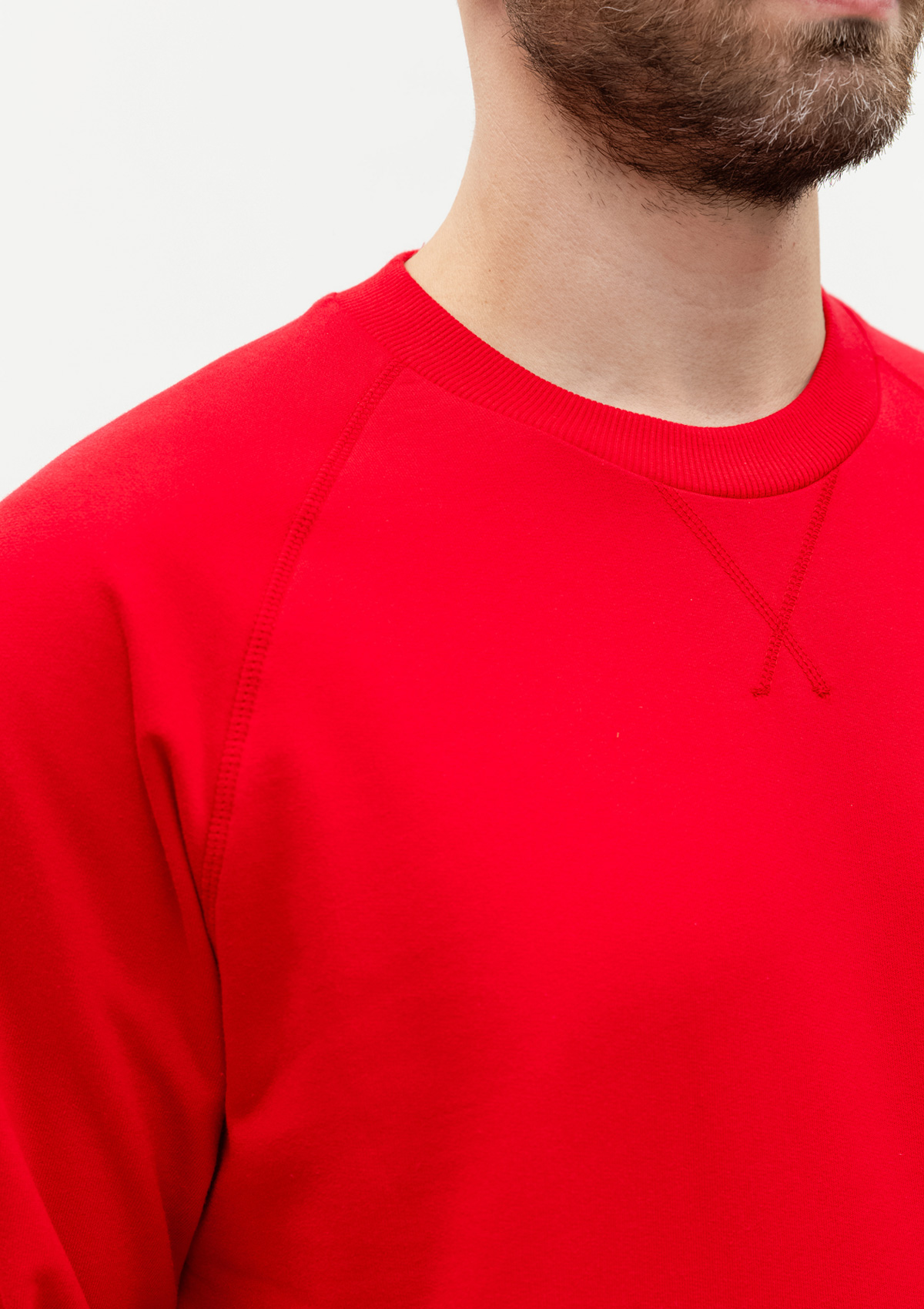 Свитшот унисекс STAN футер с начёсом 220, 60, Красный,  (14)  (56/XXXL)