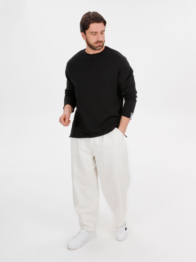 Лонгслив унисекс Siluetti Fuori, черный, размер L/XL