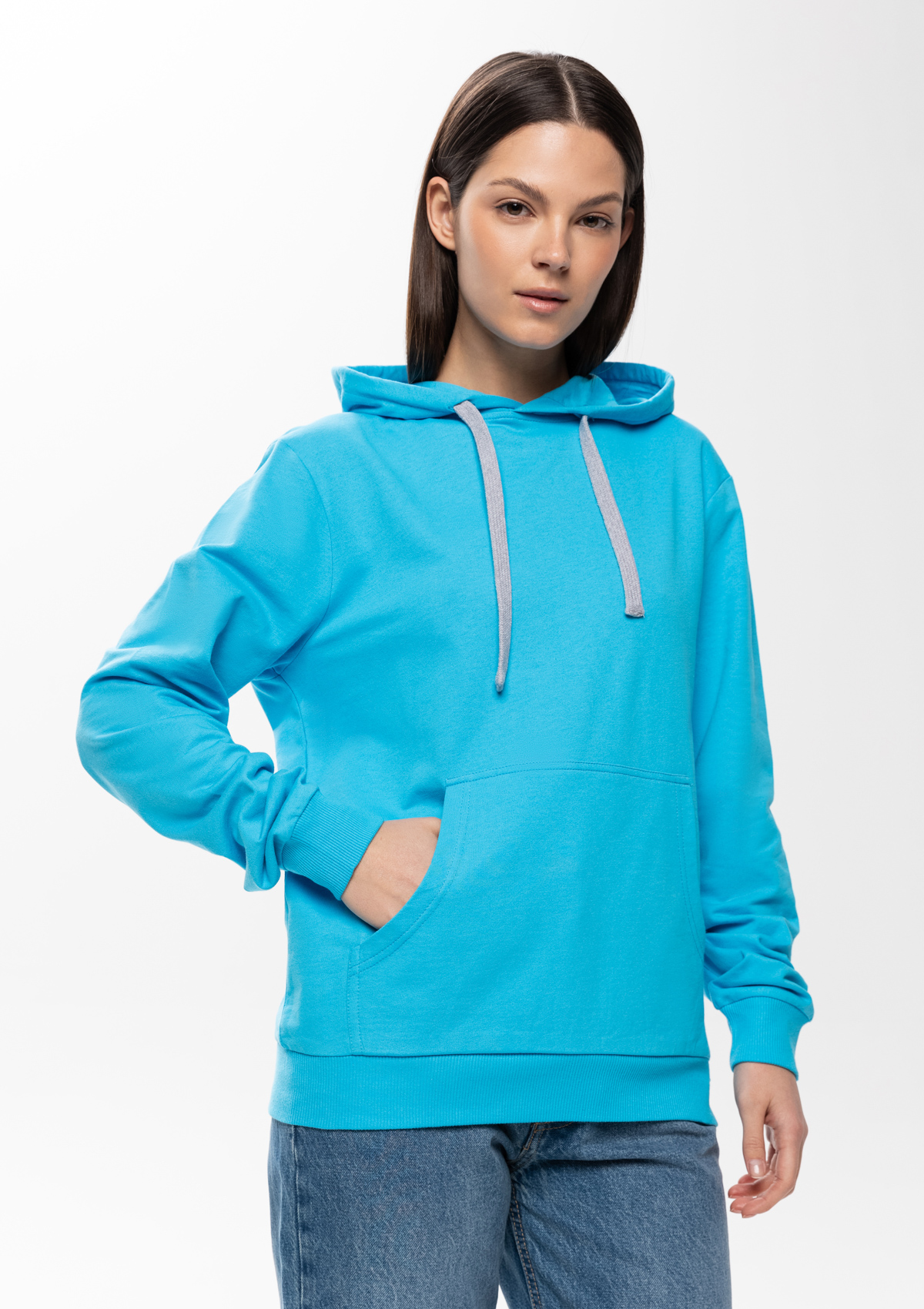 Худи унисекс STAN футер без начёса 260, 23, Бирюзовый,  (32)  (50/L)