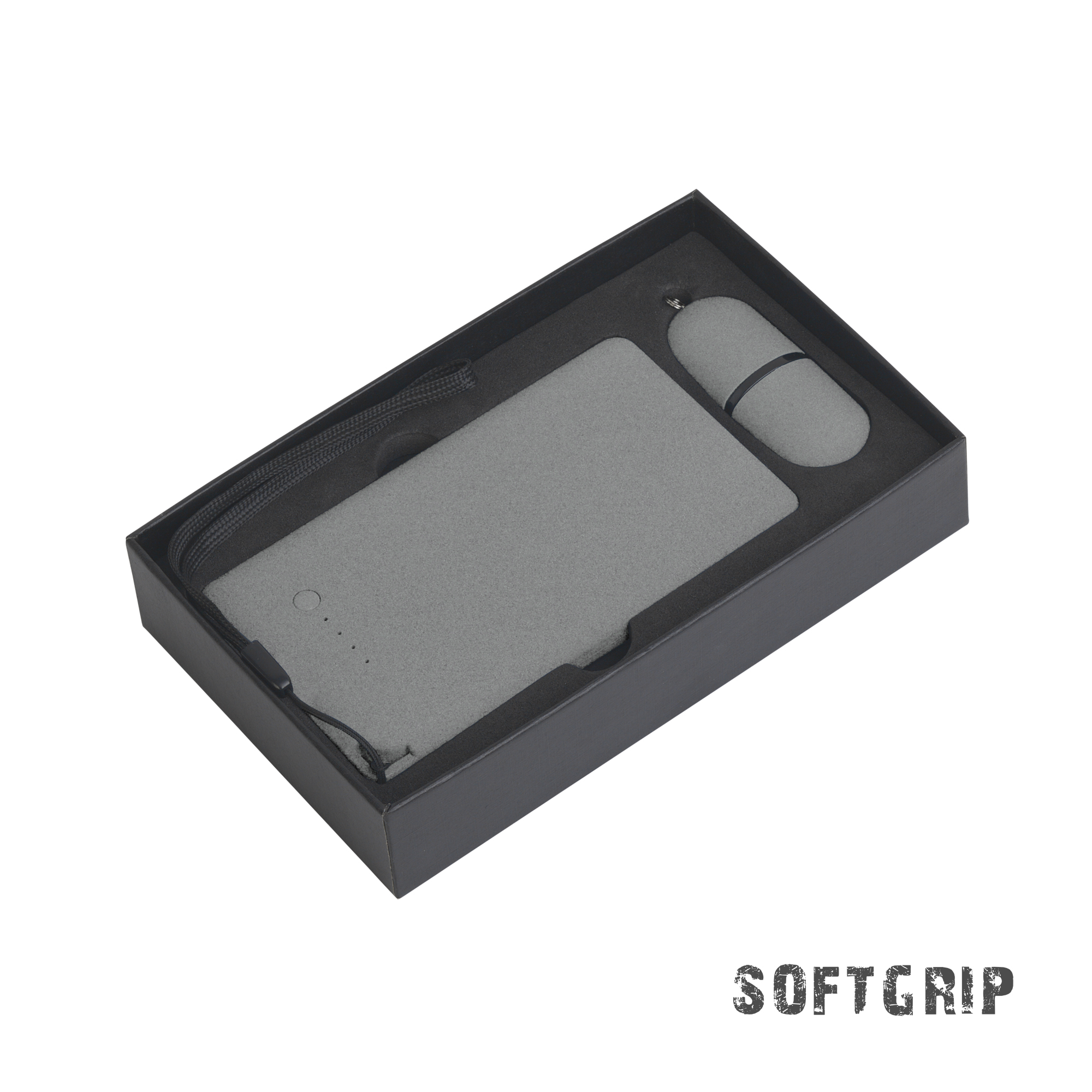 Набор "Камень" на 2 предмета, 4000 mAh /16Gb, с покрытием soft grip фото на сайте Print Logo.