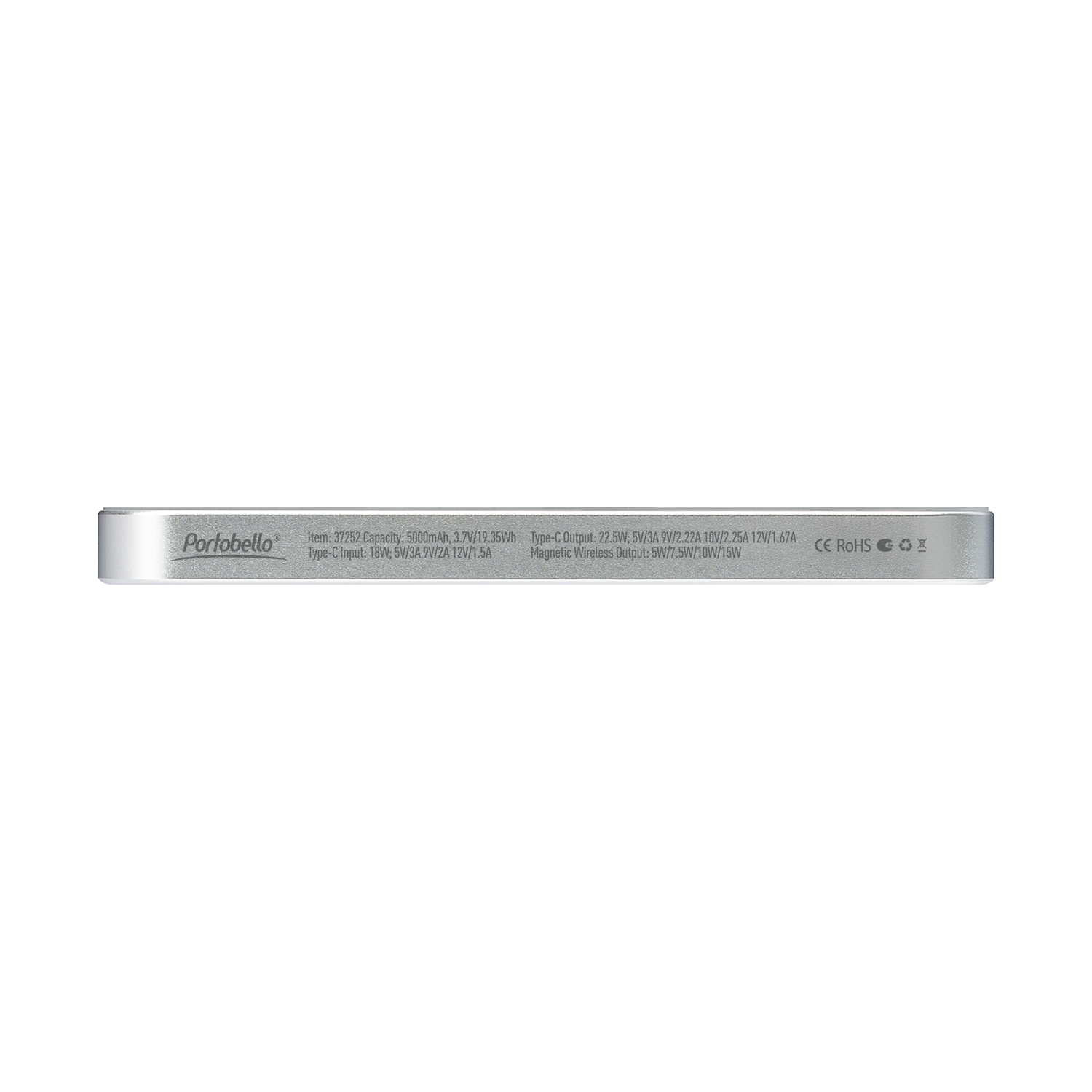 Внешний аккумулятор Артекс PD (Artex PD) 5000mAh с функцией беспроводной зарядки 15W, серебряный