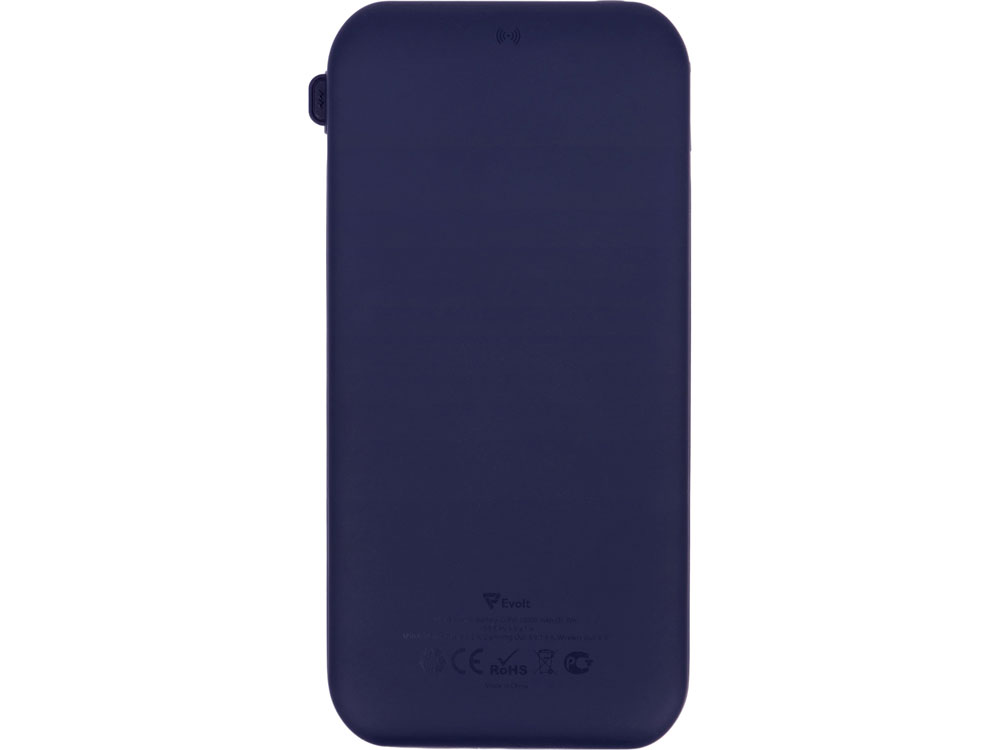 Внешний беспроводной аккумулятор с подсветкой лого Astro, 10000 mAh, темно-синий (Р)